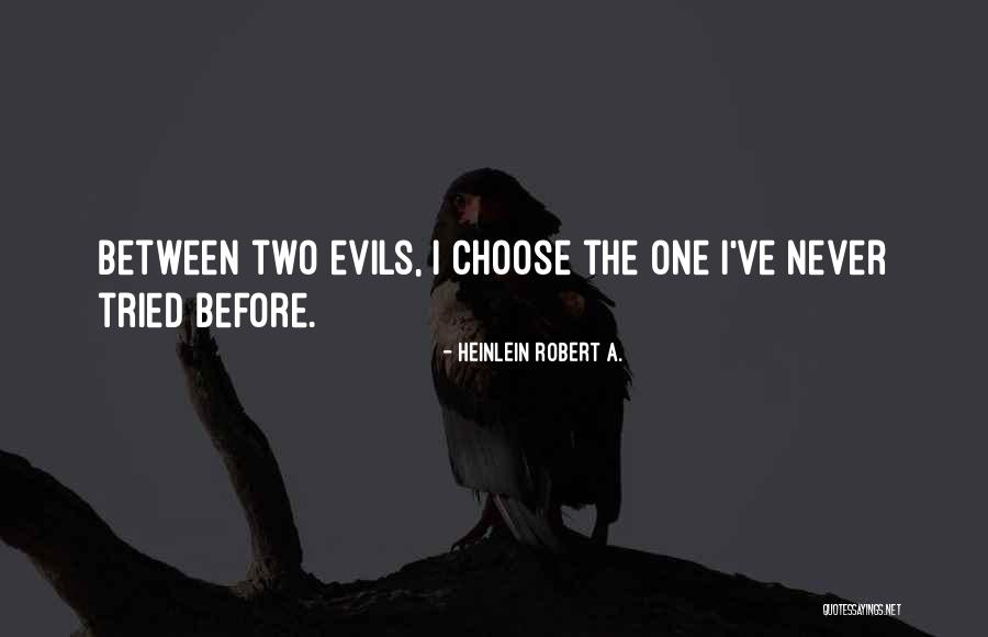 Two Evils Quotes By Heinlein Robert A.