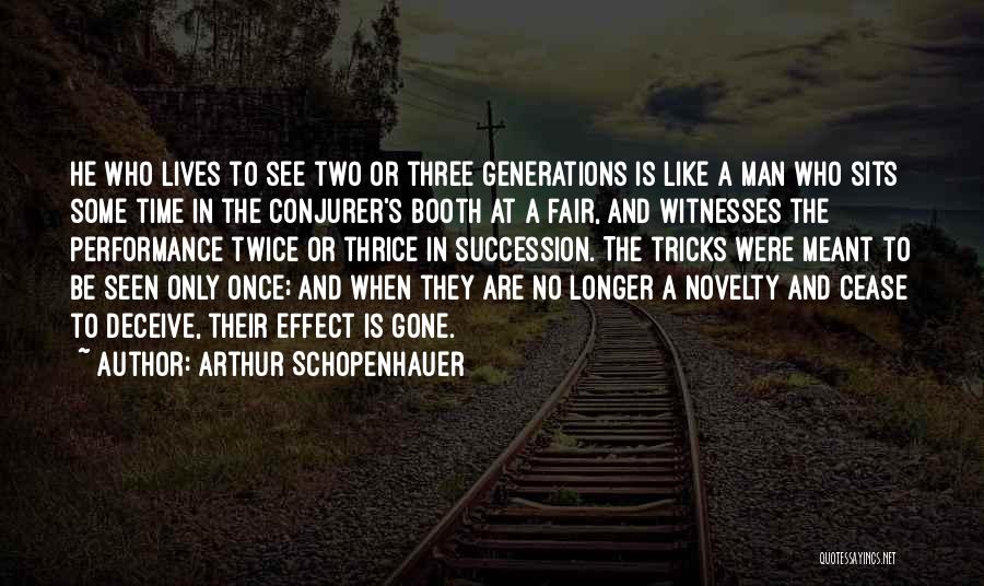 Two Generations Quotes By Arthur Schopenhauer