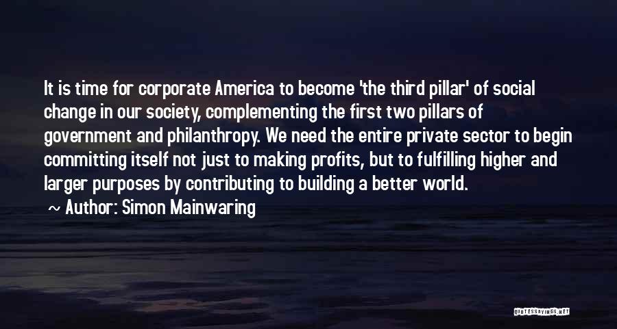 Two Pillars Quotes By Simon Mainwaring