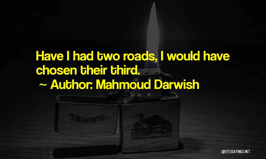 Two Roads In Life Quotes By Mahmoud Darwish
