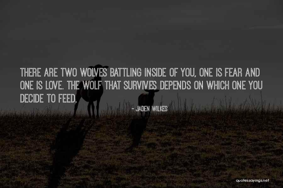 Two Wolves Quotes By Jaden Wilkes