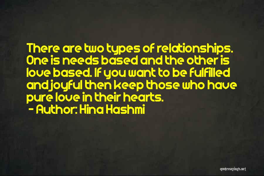 Types Of Love Quotes By Hina Hashmi