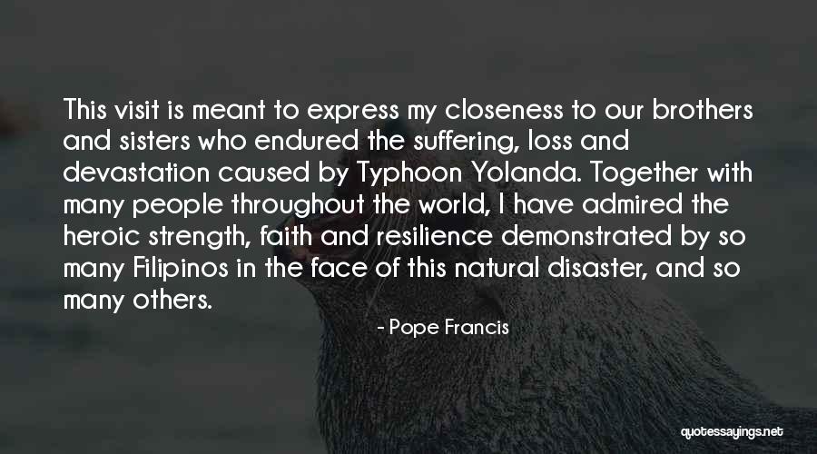 Typhoon Quotes By Pope Francis