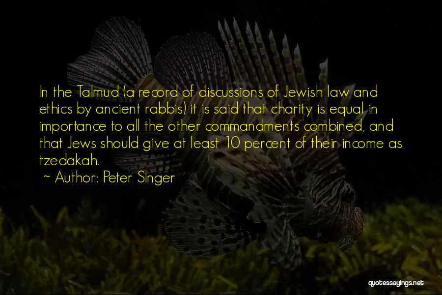 Tzedakah Charity Quotes By Peter Singer