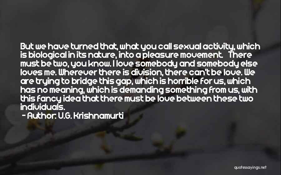 U And Me Love Quotes By U.G. Krishnamurti