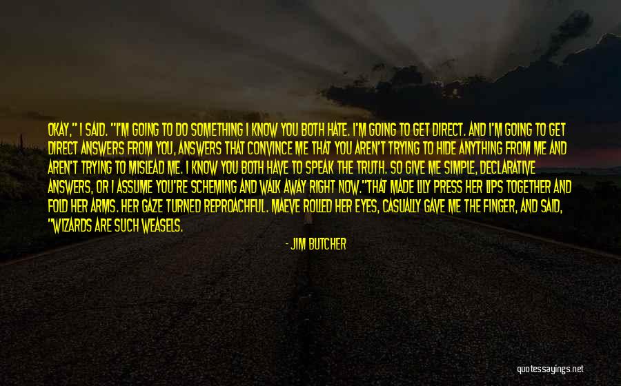 U Can't Hide The Truth Quotes By Jim Butcher U Can't Hide The Truth Quotes By Jim Butcher
