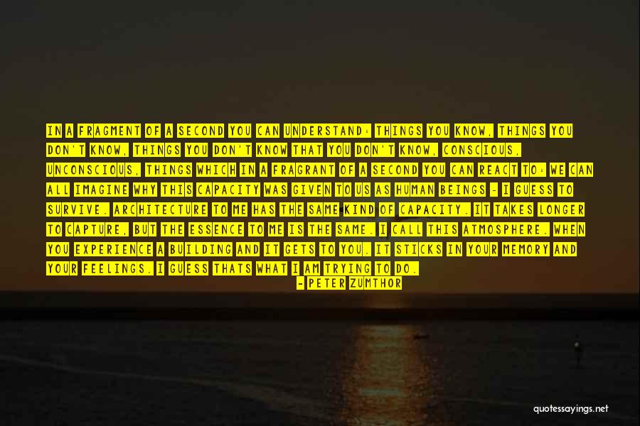 U Cant Understand My Feelings Quotes By Peter Zumthor U Cant Understand My Feelings Quotes By Peter Zumthor