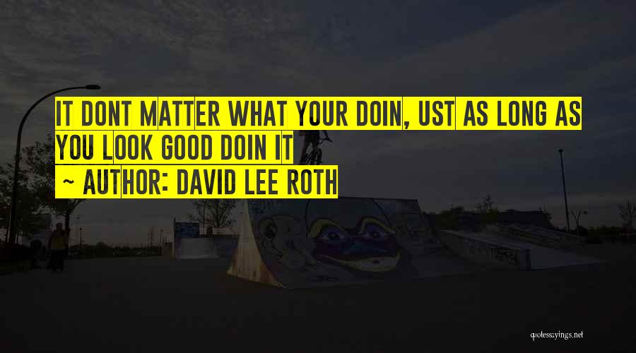 U Dont Matter To Me Quotes By David Lee Roth