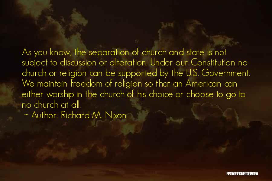 U Know Quotes By Richard M. Nixon