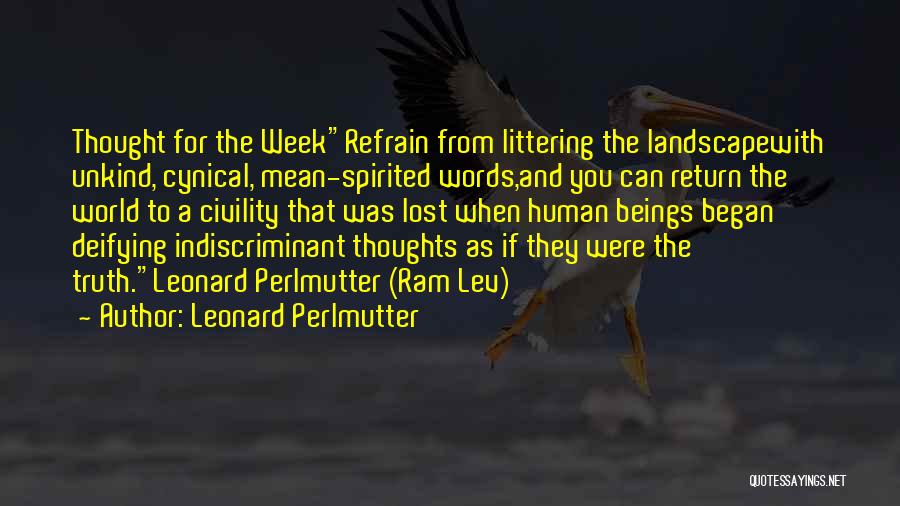 U Mean The Whole World To Me Quotes By Leonard Perlmutter