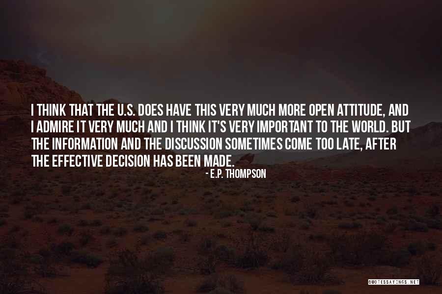 U P I Quotes By E.P. Thompson U P I Quotes By E.P. Thompson