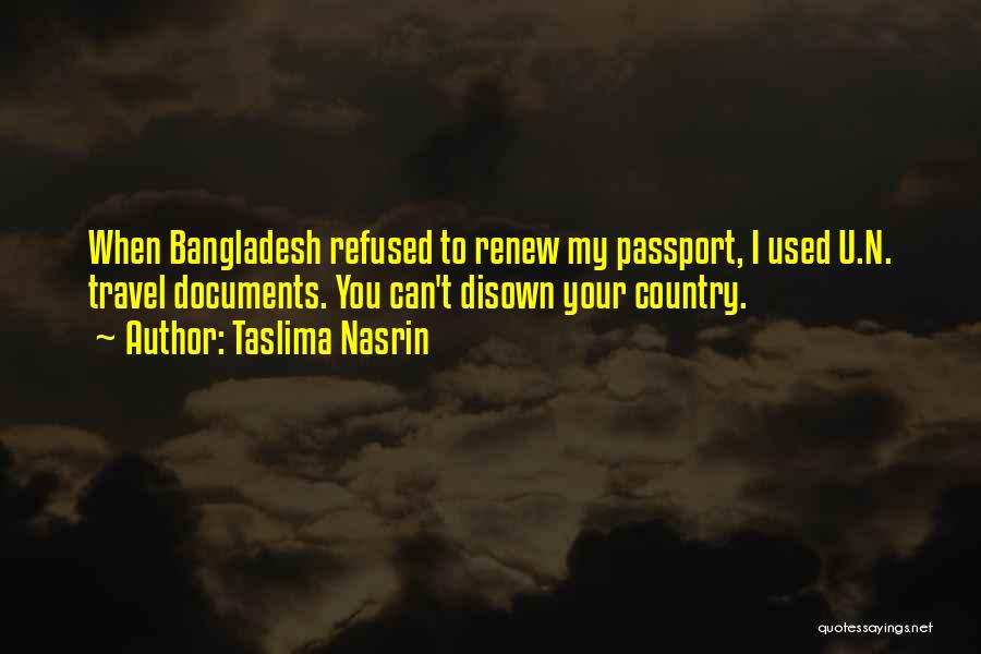 U.s. Passport Quotes By Taslima Nasrin