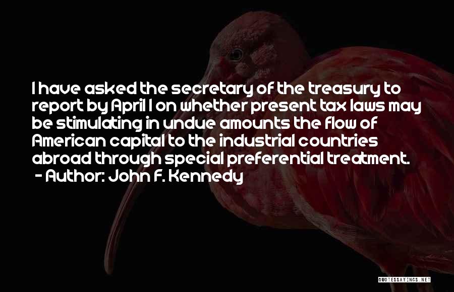 U.s. Treasury Quotes By John F. Kennedy
