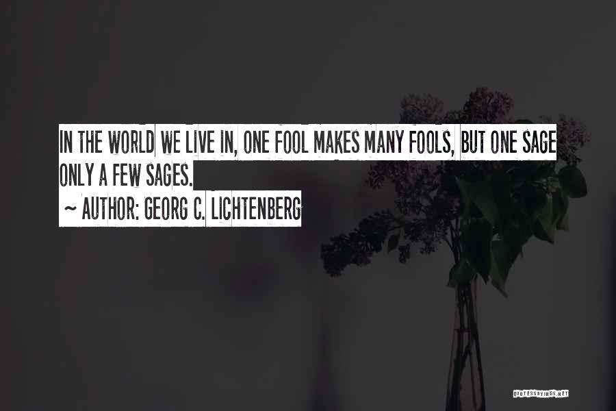 U Think I'm A Fool Quotes By Georg C. Lichtenberg