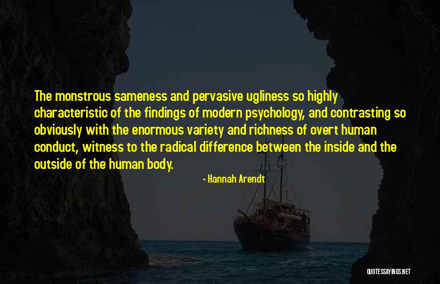 Ugliness On The Inside Quotes By Hannah Arendt