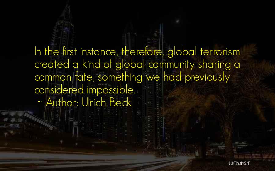 Ulrich Beck Quotes 852865