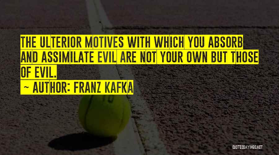 Ulterior Motive Quotes By Franz Kafka