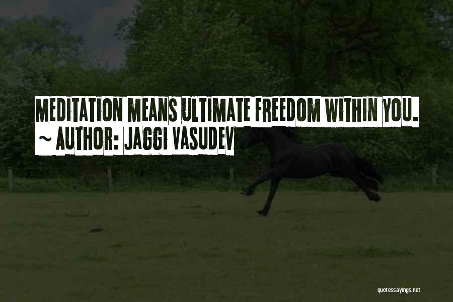 Ultimate Freedom Quotes By Jaggi Vasudev