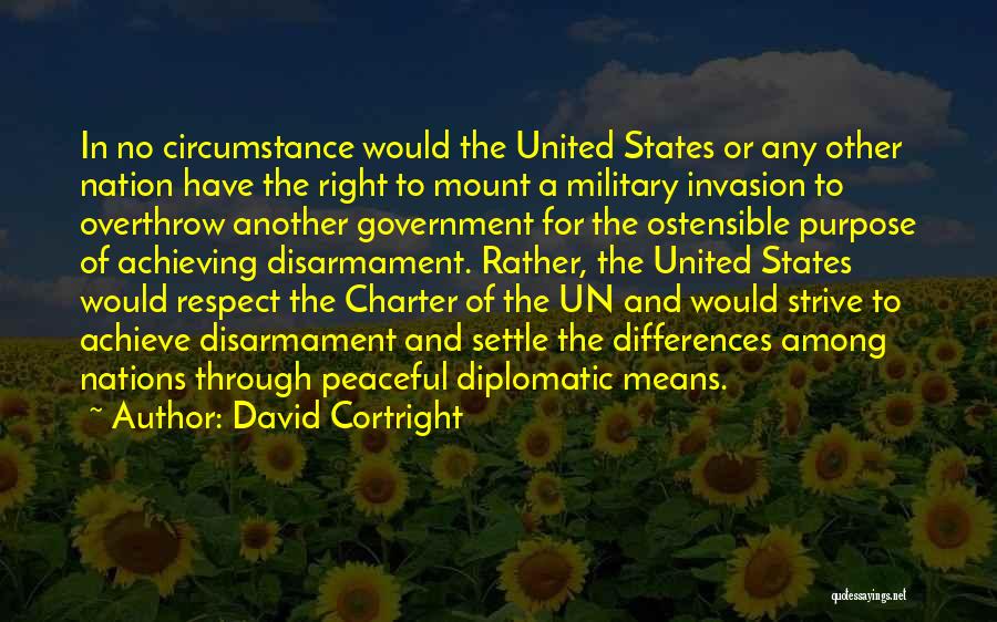 Un Charter Quotes By David Cortright