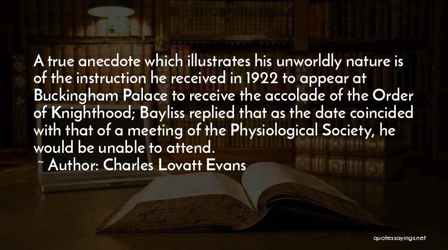 Unable To Attend Quotes By Charles Lovatt Evans