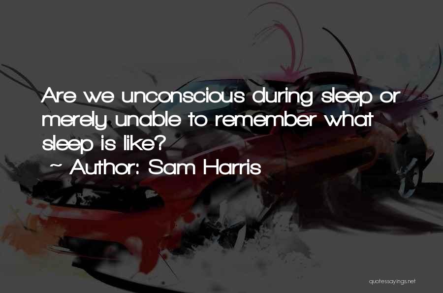 Unable To Sleep Quotes By Sam Harris