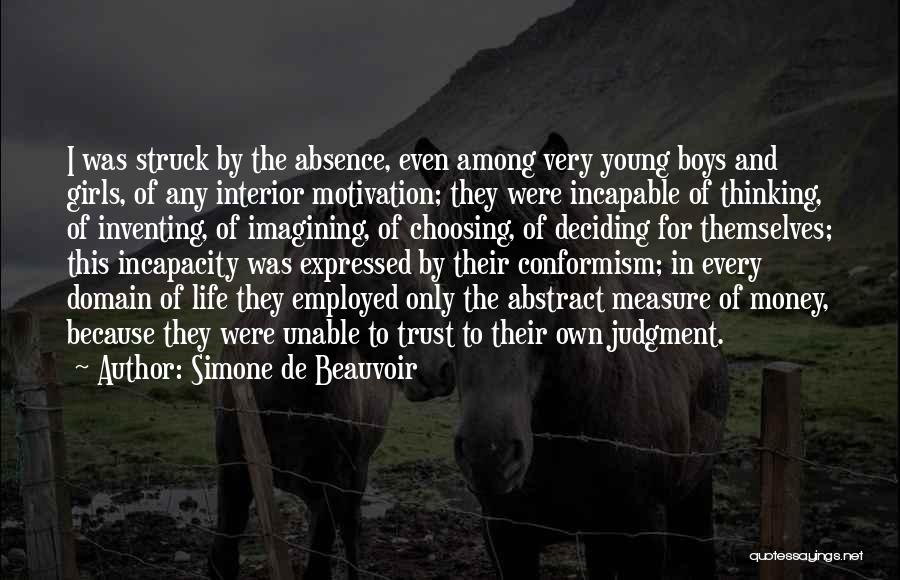 Unable To Trust Quotes By Simone De Beauvoir