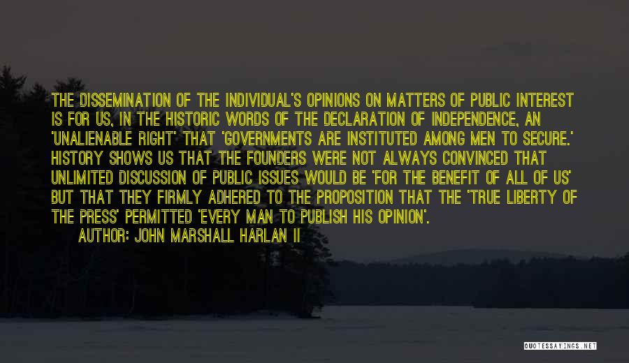 Unalienable Quotes By John Marshall Harlan II