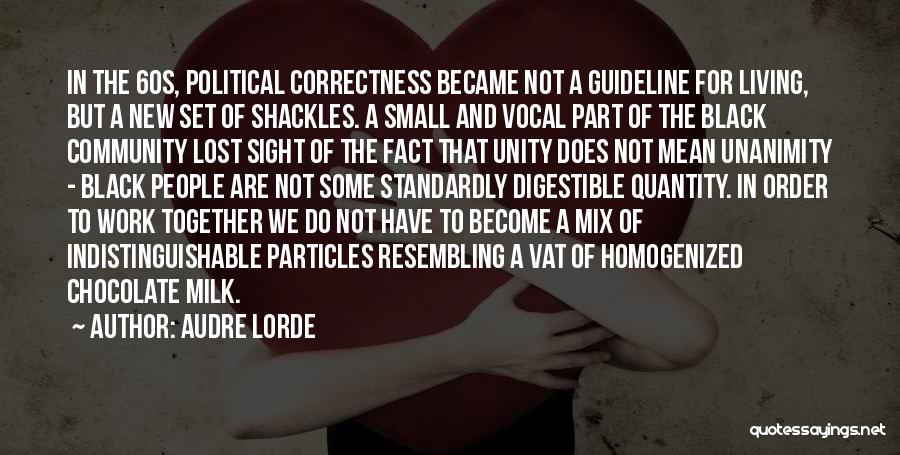 Unanimity Quotes By Audre Lorde