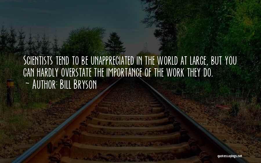 Unappreciated Work Quotes By Bill Bryson