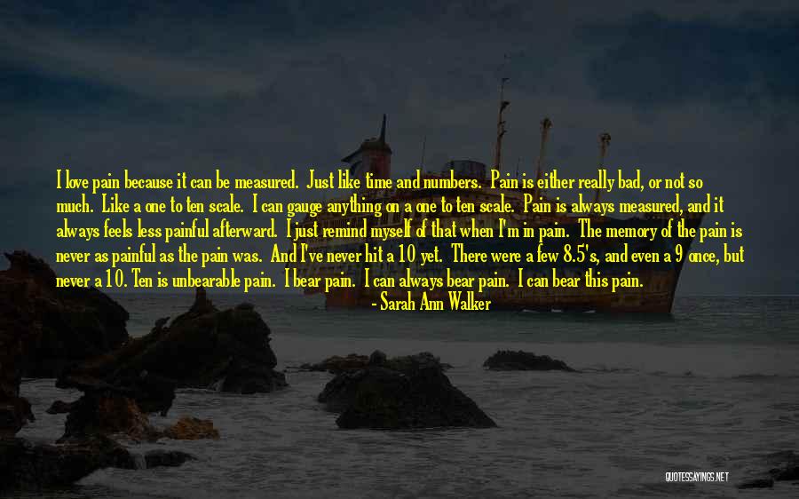 Unbearable Pain Quotes By Sarah Ann Walker