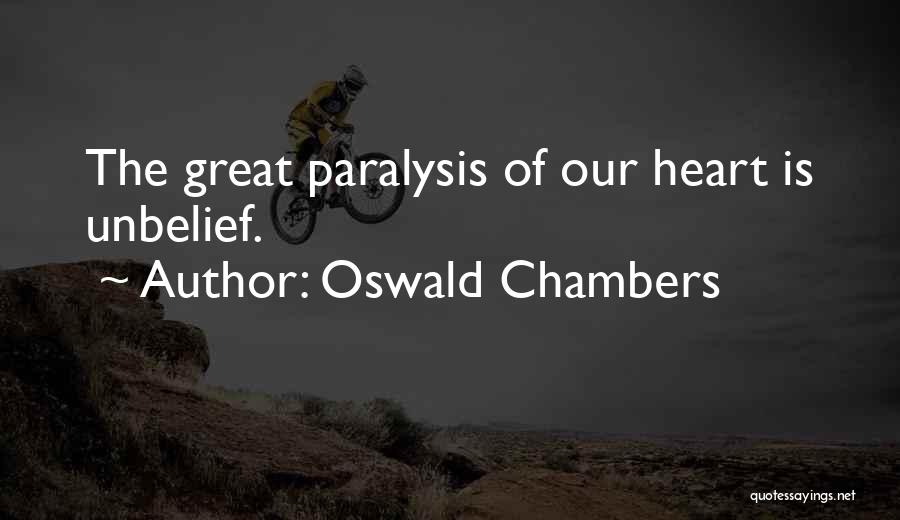 Unbelief Christian Quotes By Oswald Chambers