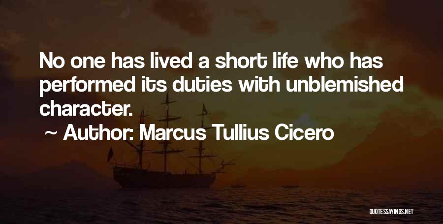 Unblemished Quotes By Marcus Tullius Cicero