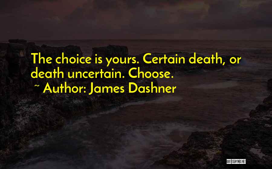 Uncertain Death Quotes By James Dashner