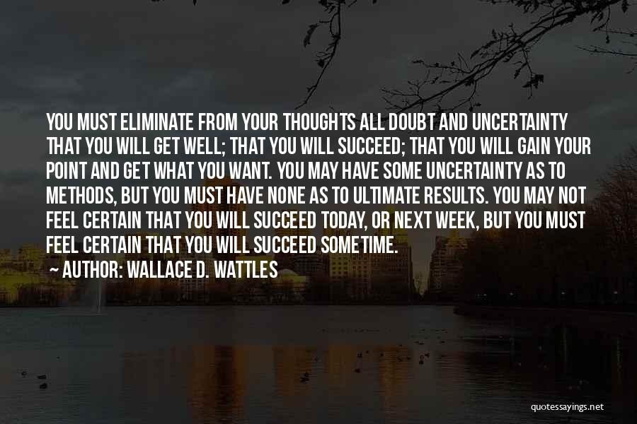 Uncertainty And Doubt Quotes By Wallace D. Wattles