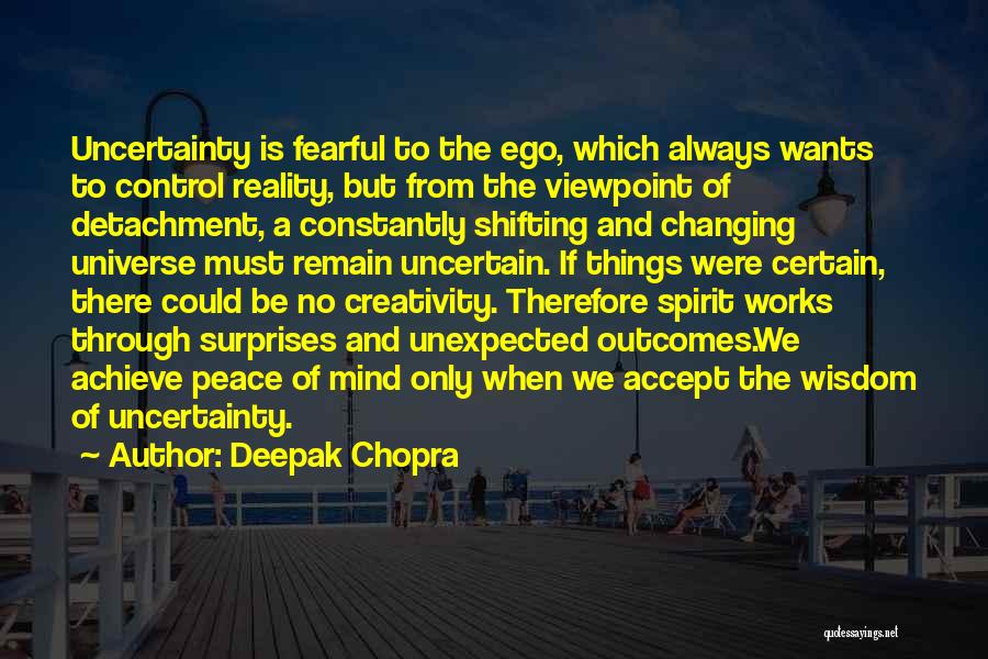 Uncertainty Is Certain Quotes By Deepak Chopra