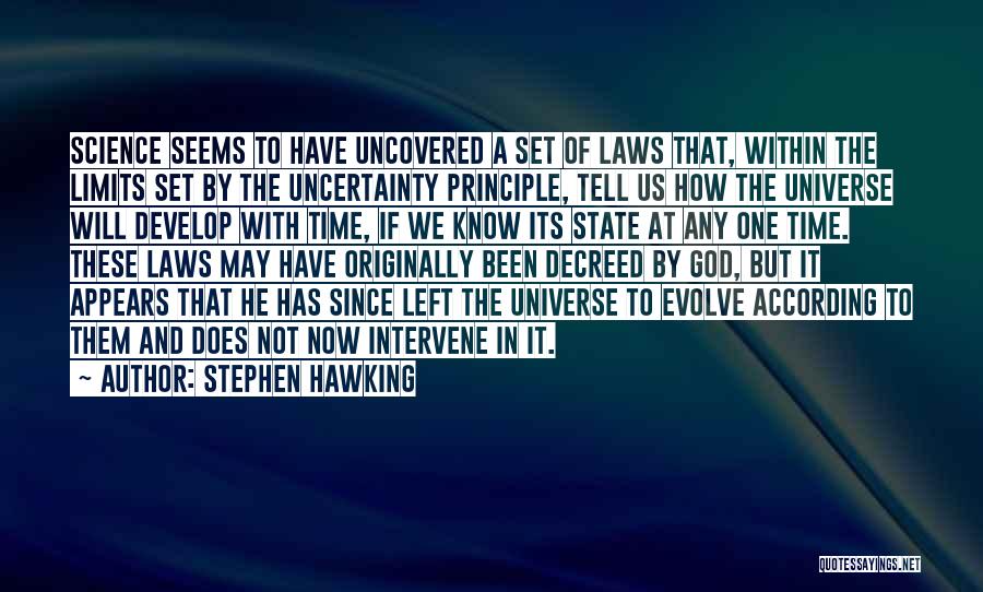 Uncertainty Principle Quotes By Stephen Hawking