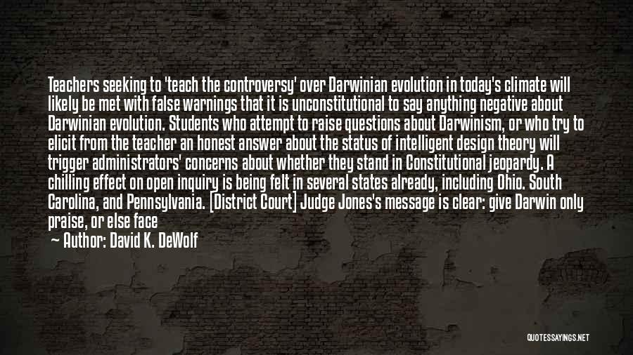 Unconstitutional Quotes By David K. DeWolf