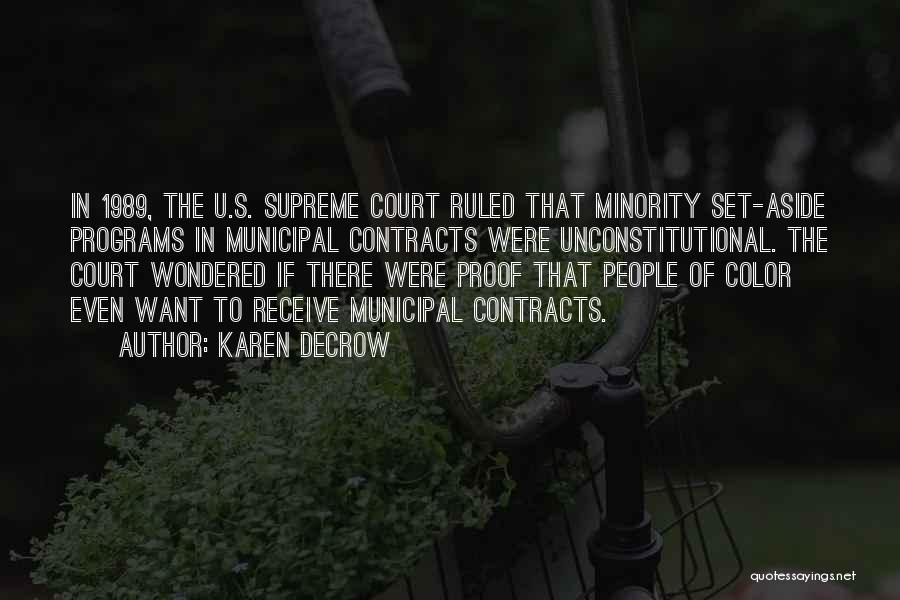 Unconstitutional Quotes By Karen DeCrow