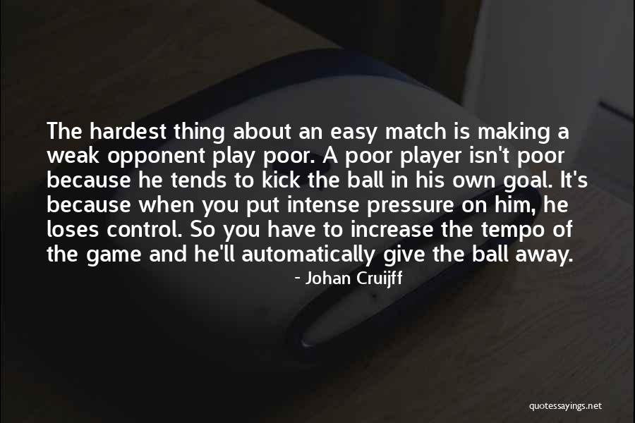 Under Control Under Pressure Quotes By Johan Cruijff Under Control Under Pressure Quotes By Johan Cruijff