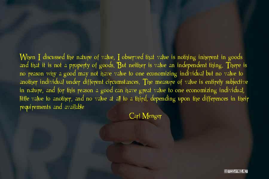Under Value Quotes By Carl Menger Under Value Quotes By Carl Menger