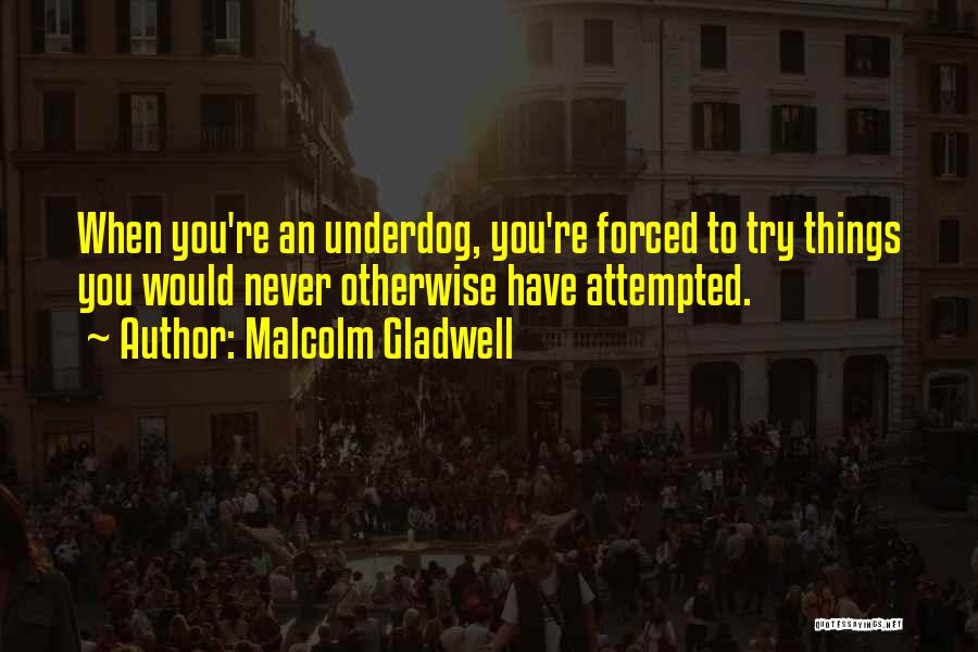 Underdog Quotes By Malcolm Gladwell