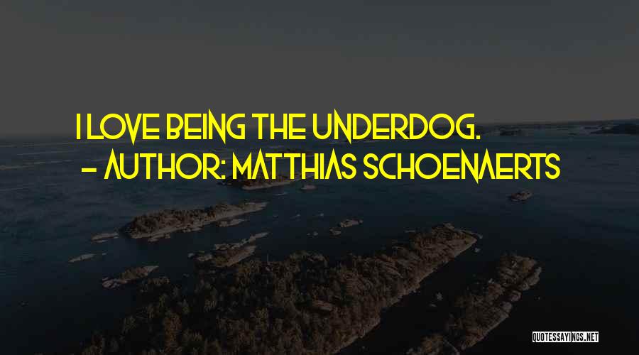 Underdog Quotes By Matthias Schoenaerts