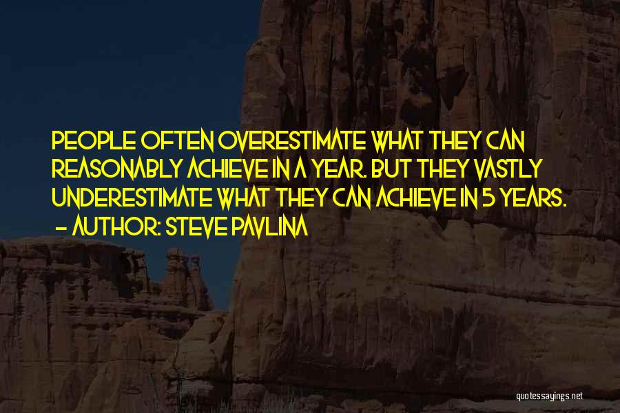 Underestimate Overestimate Quotes By Steve Pavlina