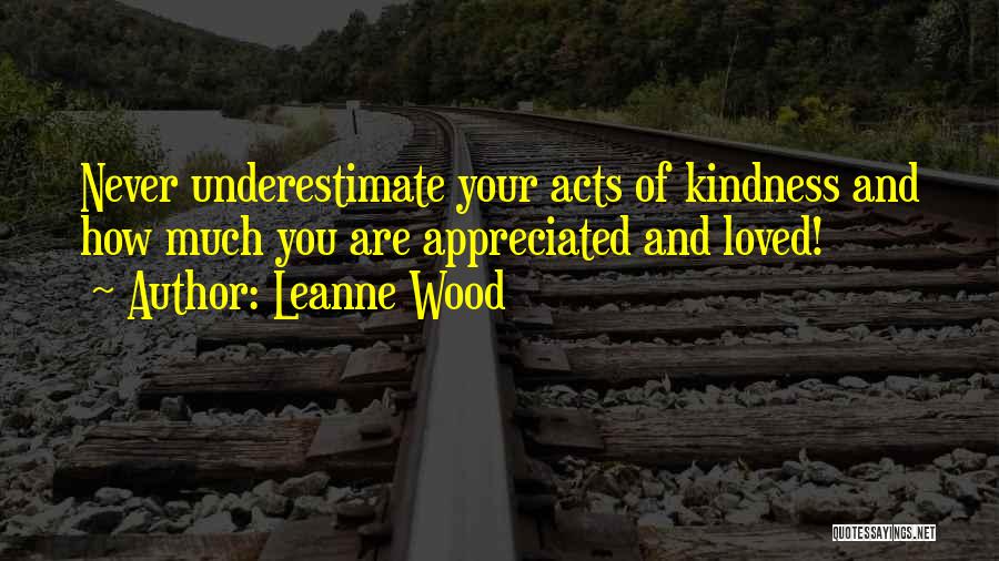 Underestimate Quotes By Leanne Wood
