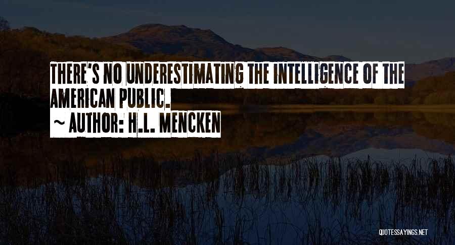 Underestimating Someone's Intelligence Quotes By H.L. Mencken