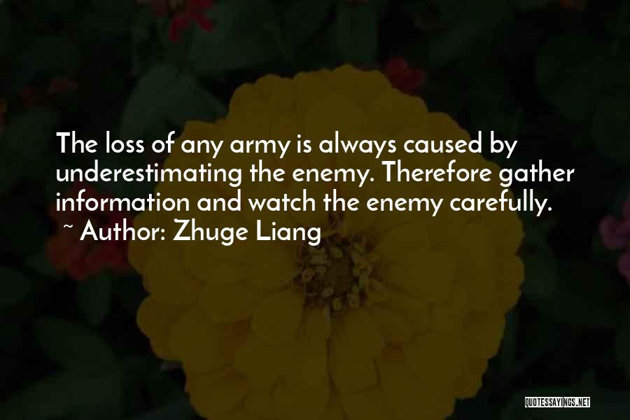 Underestimating The Enemy Quotes By Zhuge Liang