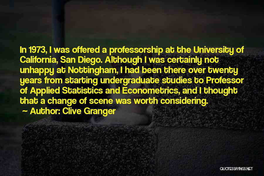 Undergraduate Quotes By Clive Granger