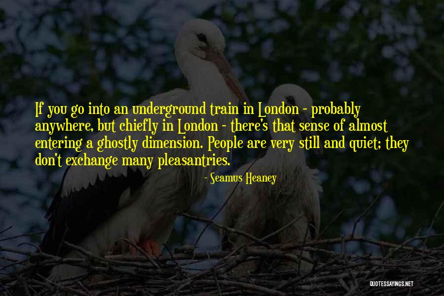 Underground Train Quotes By Seamus Heaney Underground Train Quotes By Seamus Heaney