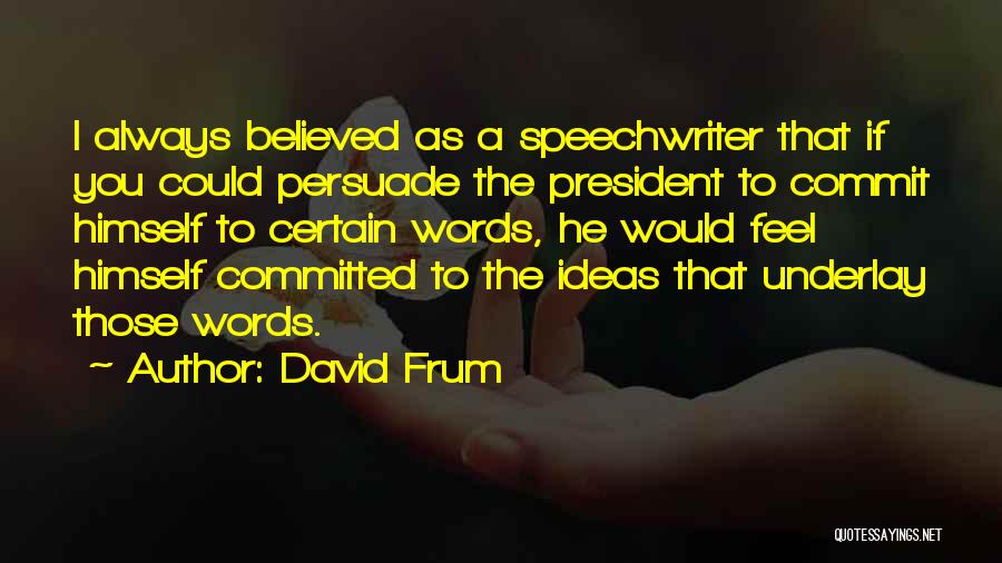 Underlay Quotes By David Frum