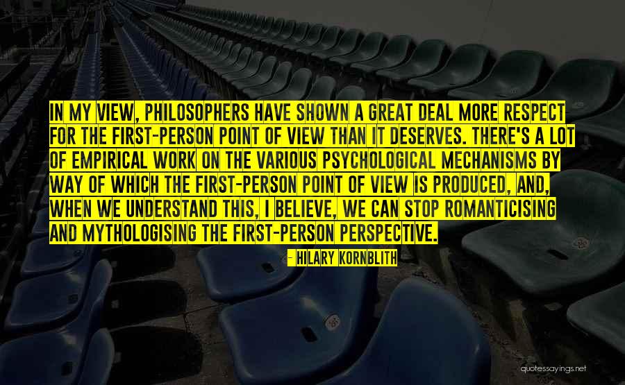 Understand It By And By Quotes By Hilary Kornblith